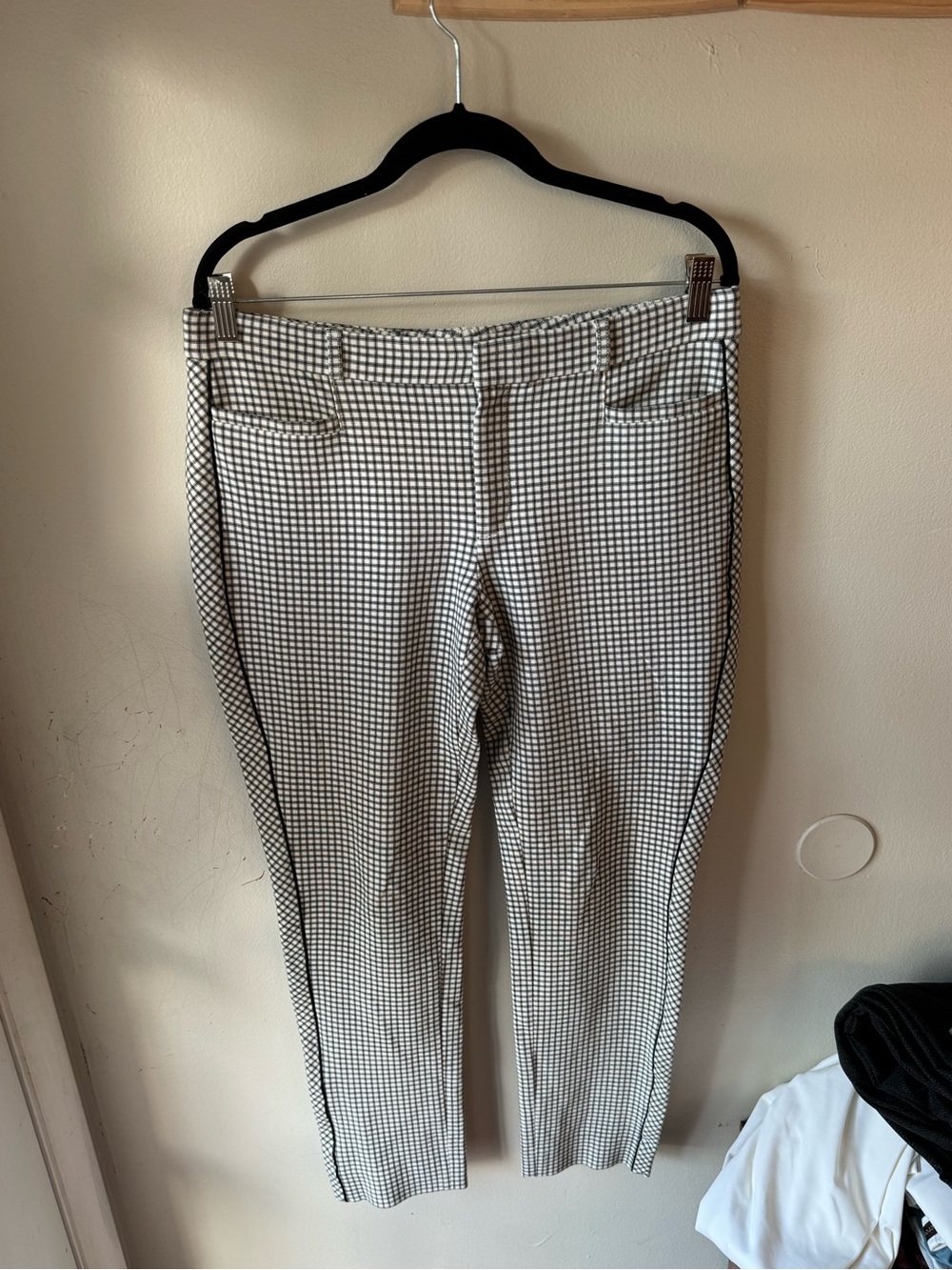 Banana Republic Sloan Plaid Skinny Ankle Trousers Long Tall Size 8L
